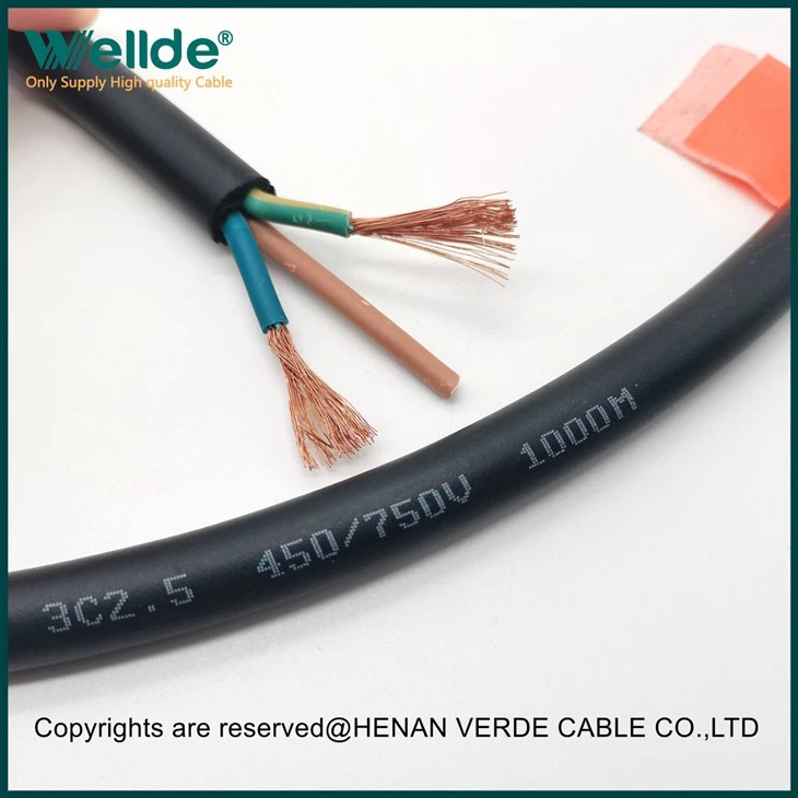 3core 2.5mm Flexible Rubber Cable